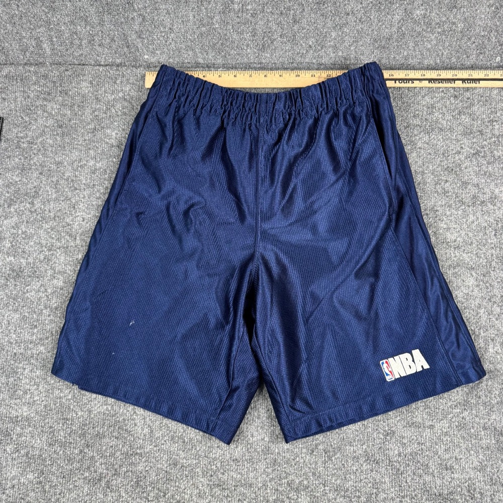 NBA Shorts Mens Size M Navy Blue Mesh Athletic Basketball Pockets Stained